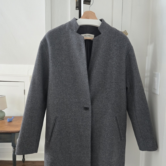 Zara Jackets & Blazers - Gray Women's Coat